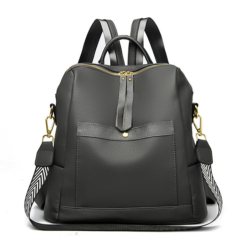 Women's Leather Multi-Purpose Stylish Casual Backpack