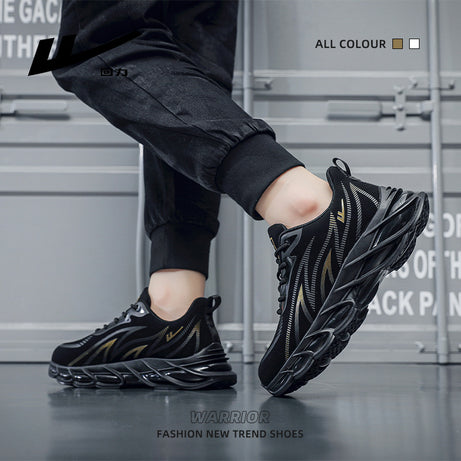 Men's Breathable Trendy Casual Sneakers - Black