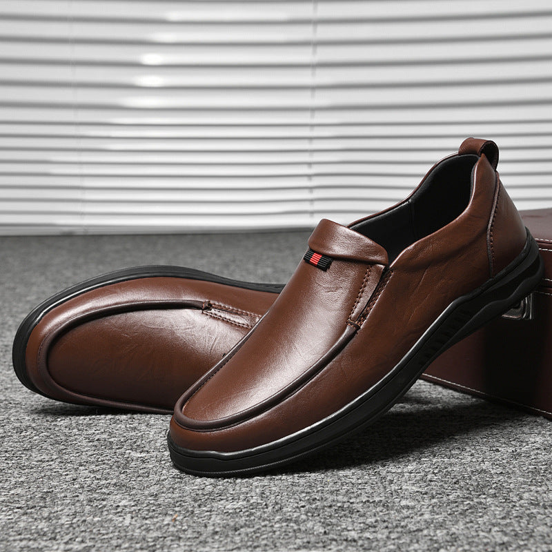 Men's Leather Low-Top Casual Shoes