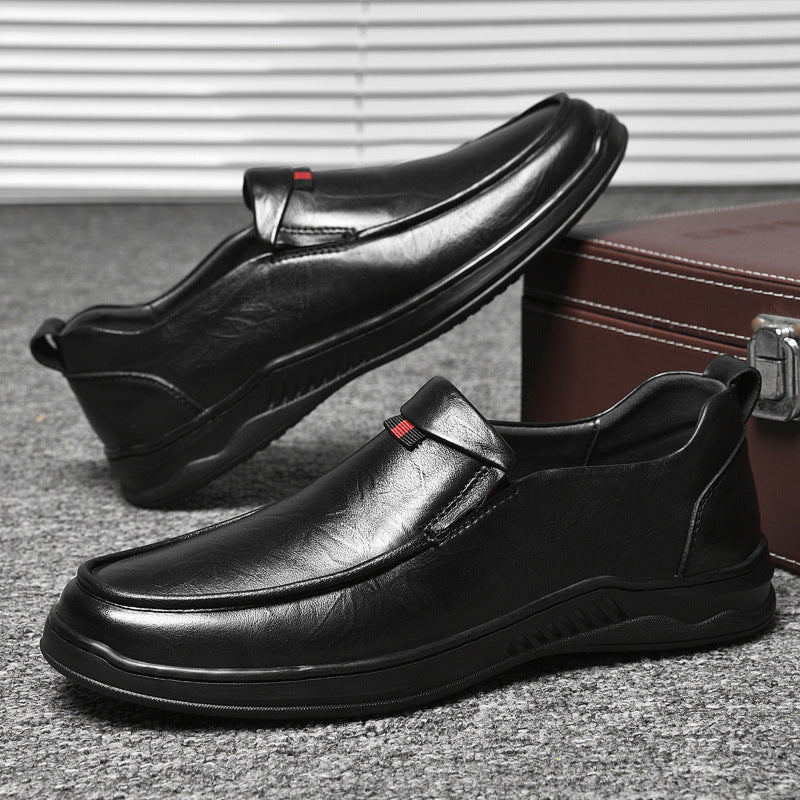 Men's Leather Low-Top Casual Shoes