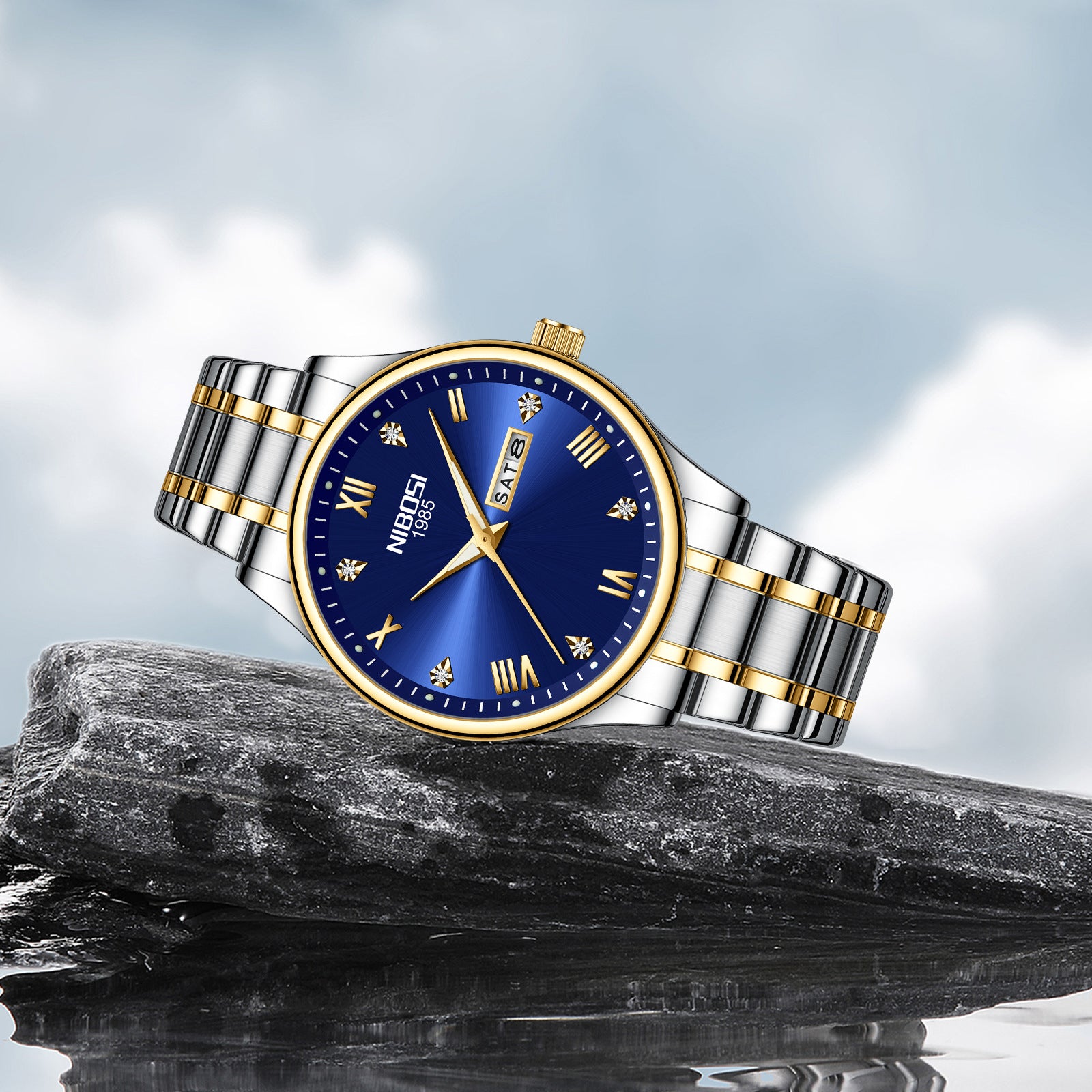 Men's Waterproof Steel Belt Watch