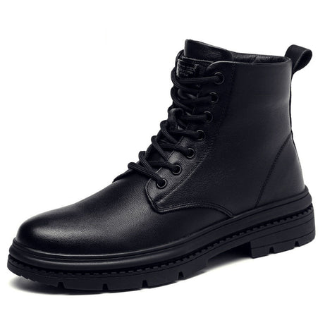 Men's Leather High-Top Black Martin Boot