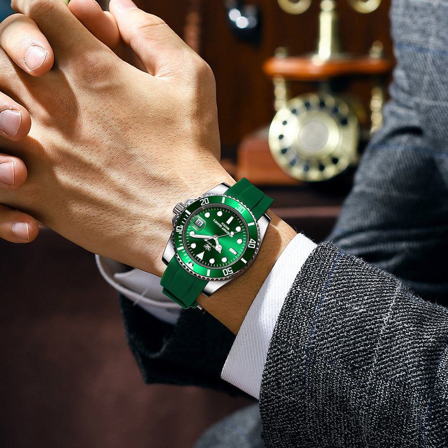 Men's Multi-functional Silicone Tape Watch