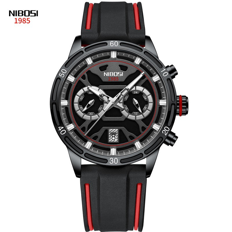 Men's Butterfly Double Snap Buckle   Watch