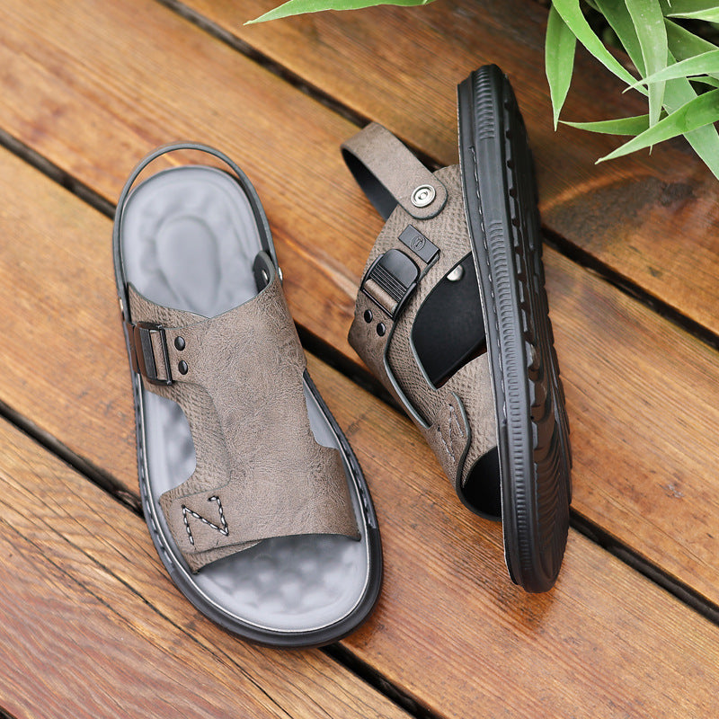 Men's Leather Wear-Resistant Casual Sandals