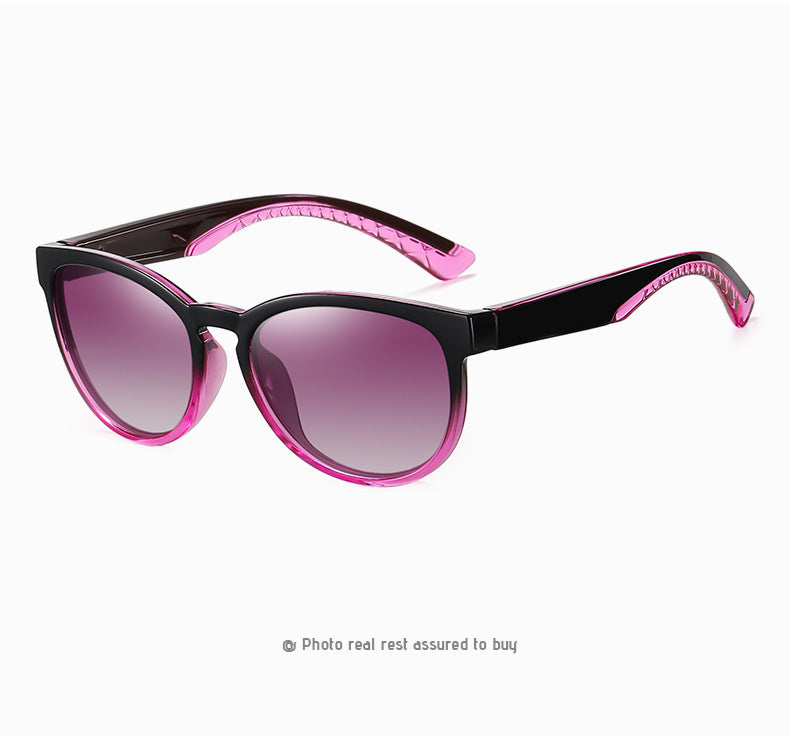 Men's Round Polarized Colorful Film Sunglasses