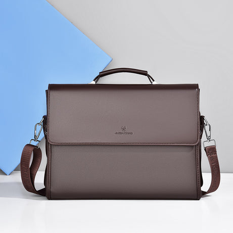 Men's Briefcase Style Business Leather Bag