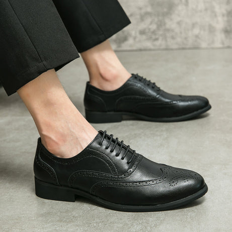 Men's Leather Pointed High-End Formal Shoes