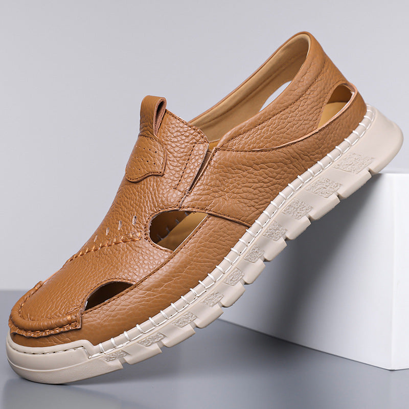 Men's Leather Breathable Casual Sandals