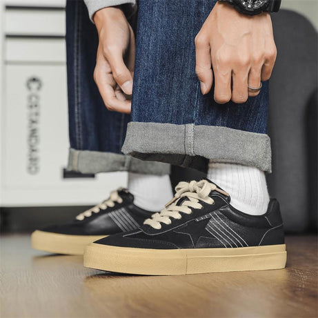 Men's Fashion Leather Vulcanized Casual Shoes