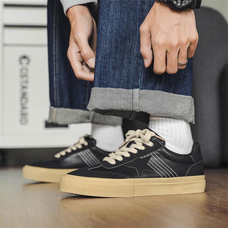 Men's Fashion Leather Vulcanized Casual Shoes