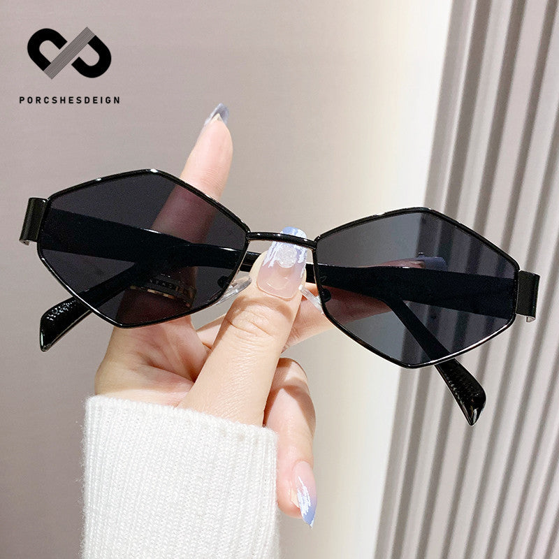 Men's Personalized Polygonal Hip Hop Retro Small Sunglasses