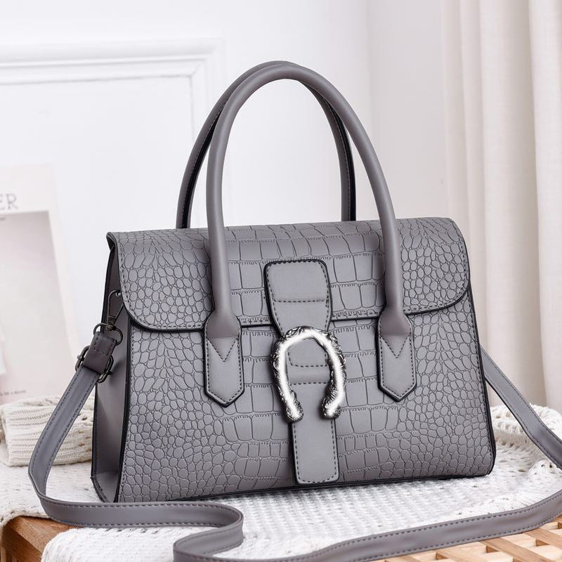 Women's Fashion Handbag Crocodile Pattern Shoulder Bag