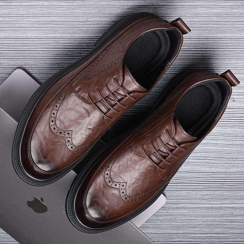 Men's Leather Fashionable Trendy Casual Shoes