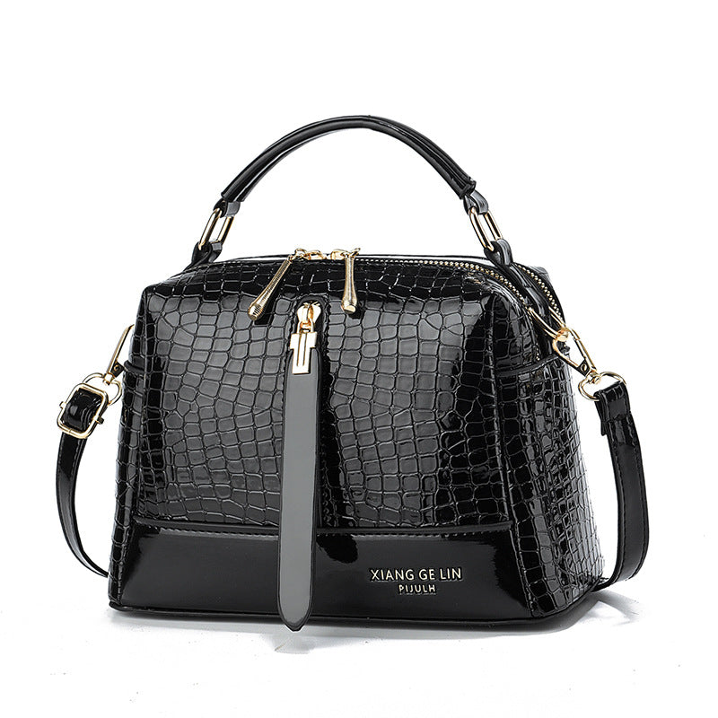 Women's Glossy Pillow Large Capacity Square Bag