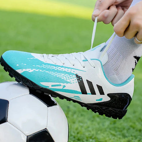 Men's Synthetic Leather Football Turf Sports Shoes