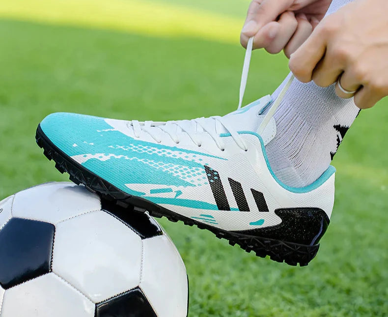 Men's Synthetic Leather Football Turf Sports Shoes