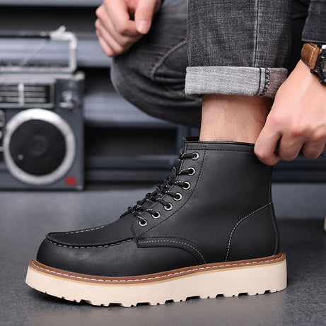 Men's Leather British Style Martin Boots