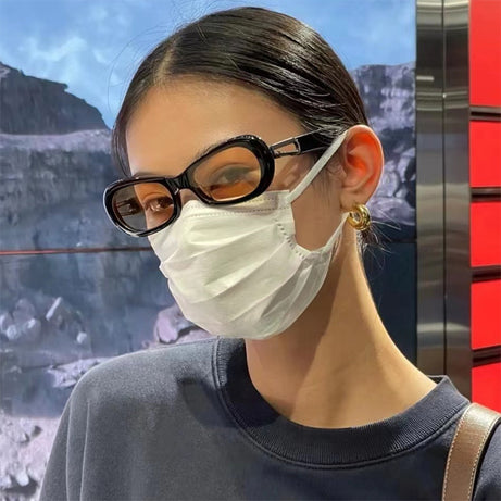 Women's Fashion Small Frame Chain Sunglasses