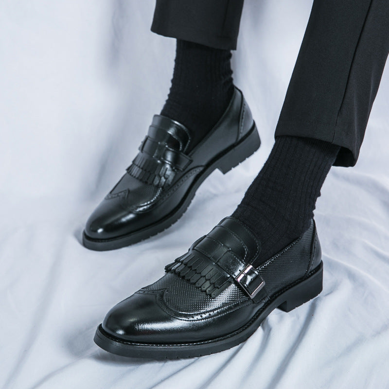 Men's Leather British Style Trend Retro Shoes