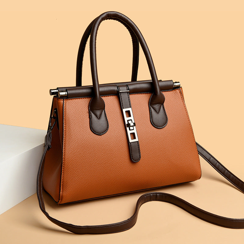 Women's Leather Versatile Trendy Handbag