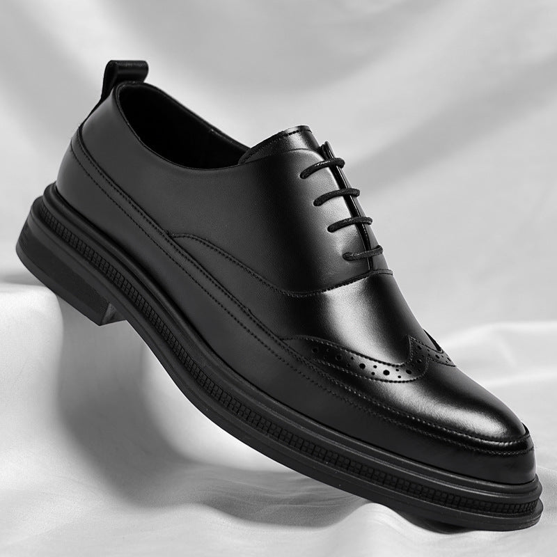 Men's Leather Carved British Style Casual Shoes