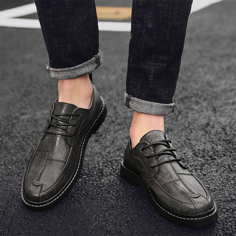 Men's Leather British Style Trend Casual Shoes