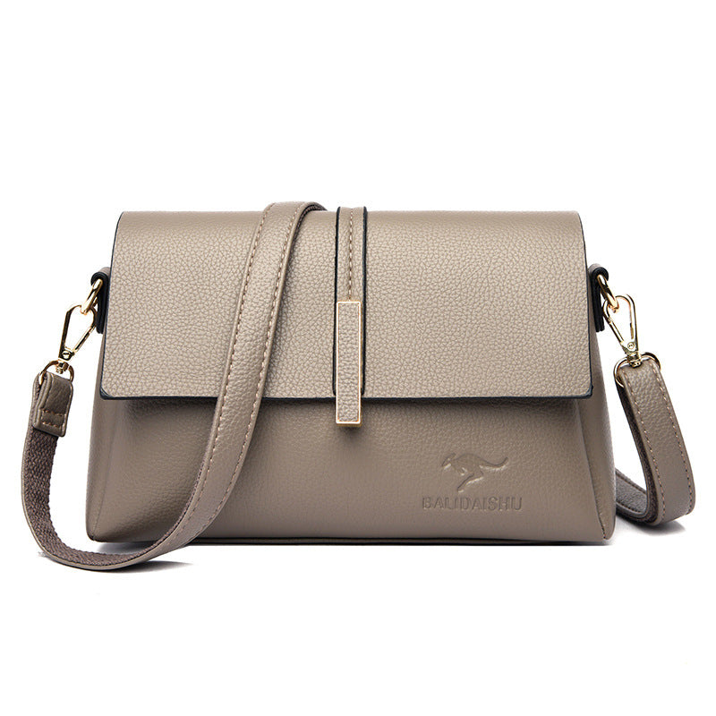 Women's Leather Portable Square Shoulder Bag