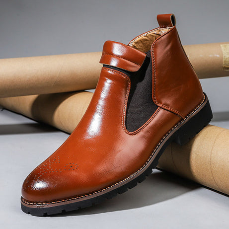 Men's High-top Foot-fitting Carved Short Boots