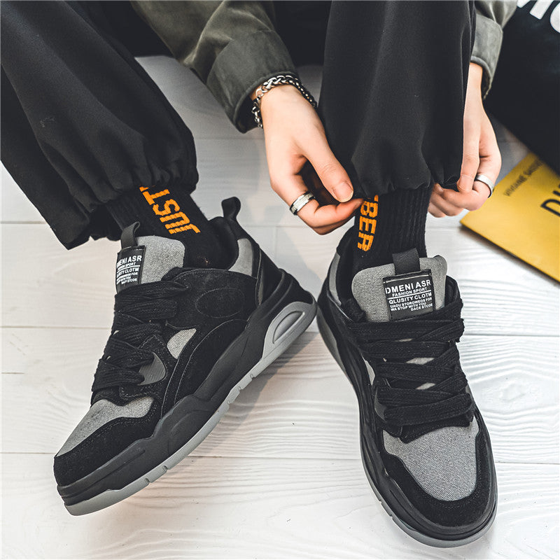 Men's Fashion Lace-Up Low-Top Platform Shoes