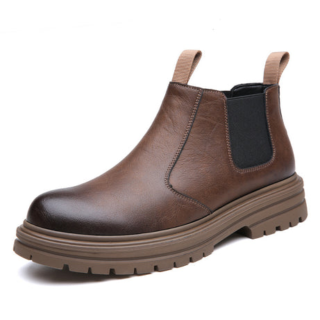 Men's Leather High-Top Chelsea Boot