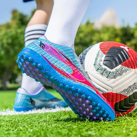 Men's Leather Football Turf Sports Shoes