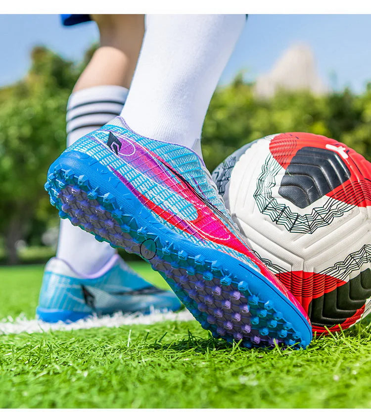 Men's Leather Football Turf Sports Shoes