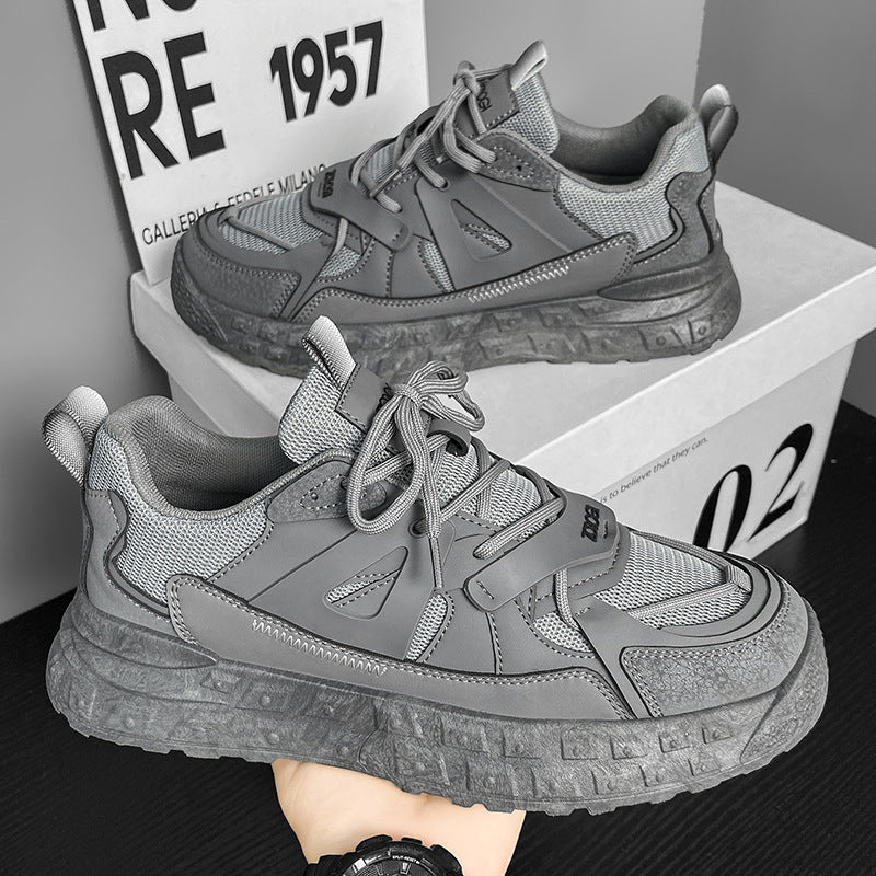 Men's Trendy Solid Color Thick-soled Heightening Shoes