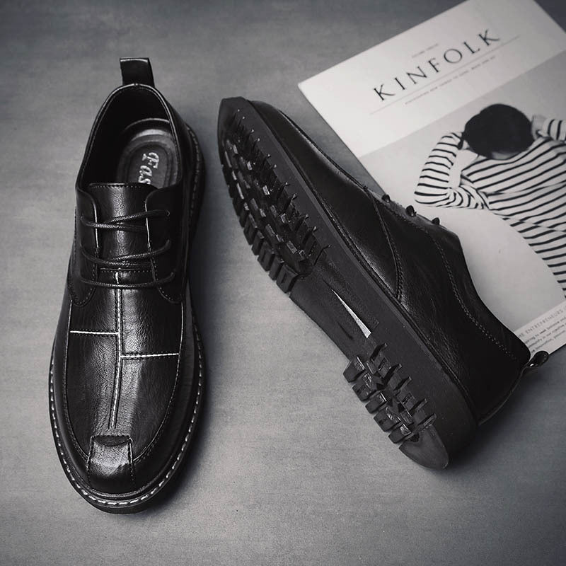 Men's Leather British Style Trend Casual Shoes