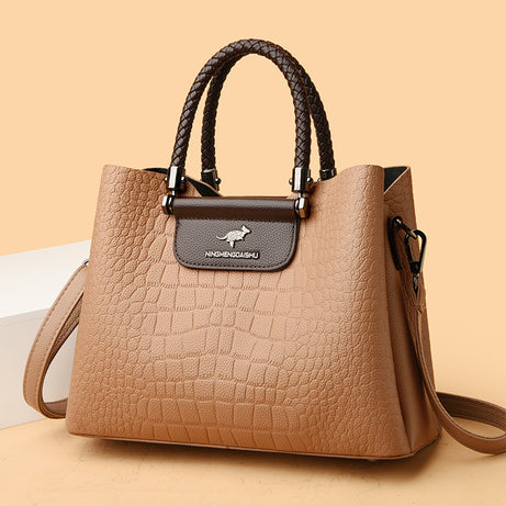 Women's Leather Portable Shoulder HandBag