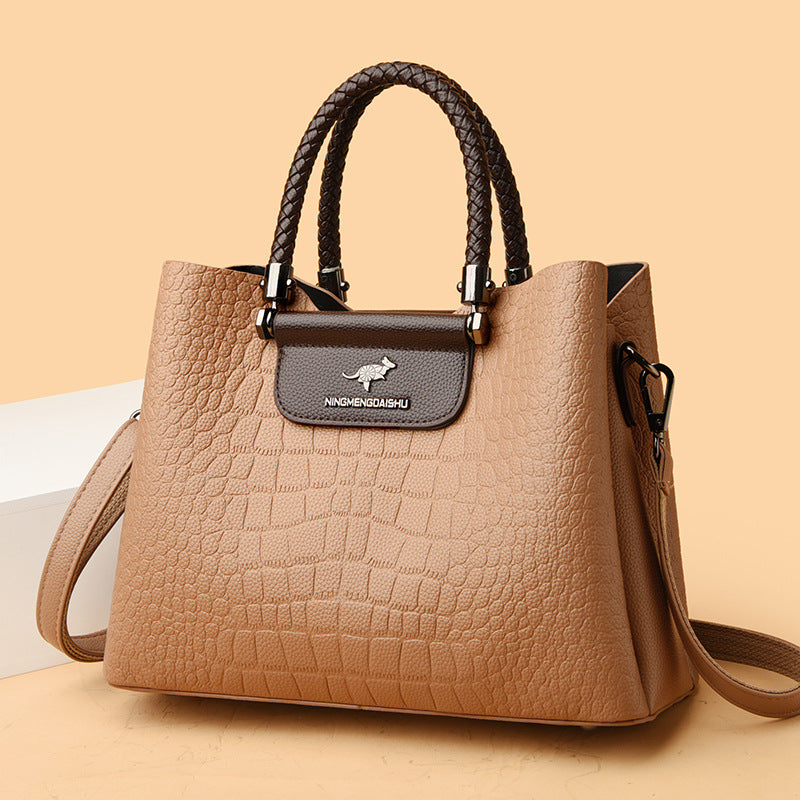 Women's Leather Portable Shoulder HandBag