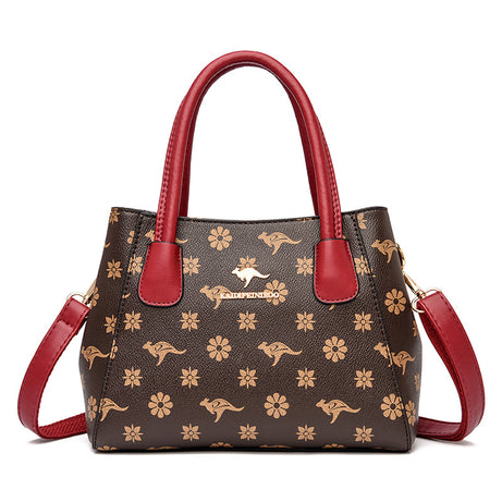 Women's Leather Printed Shoulder HandBag