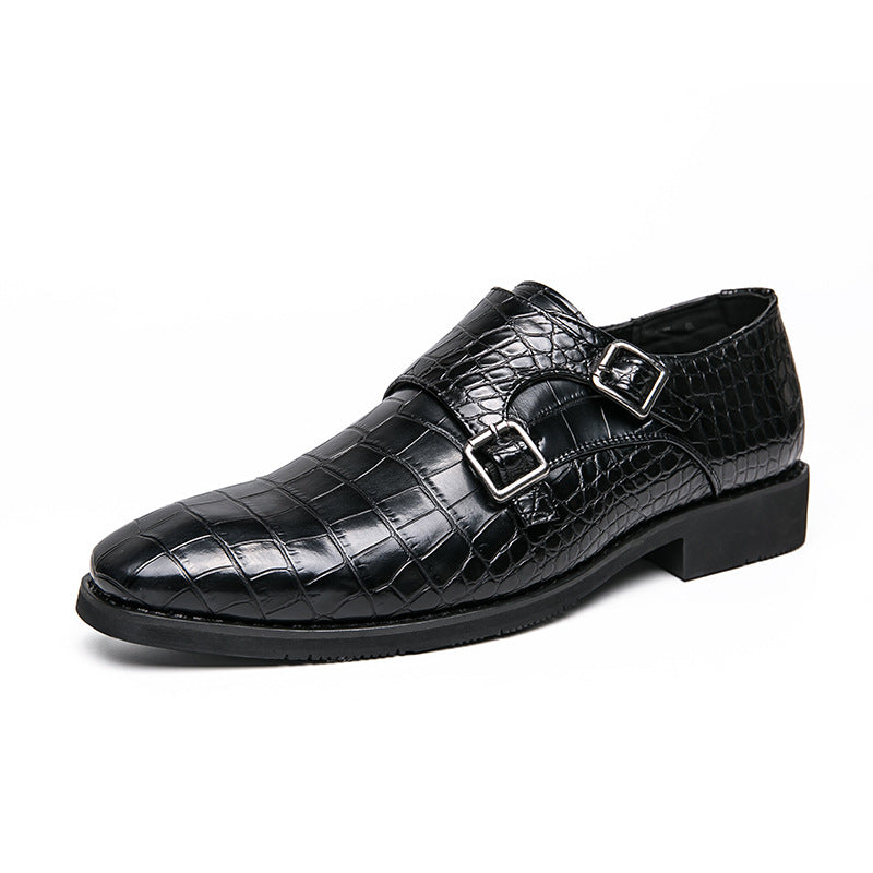 Men's British Style Leather Buckle Trendy Shoes