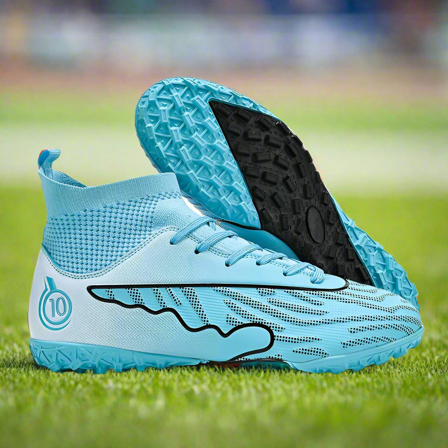 Men's Fly Knitting High-Top Fooball Turf Sports Shoes