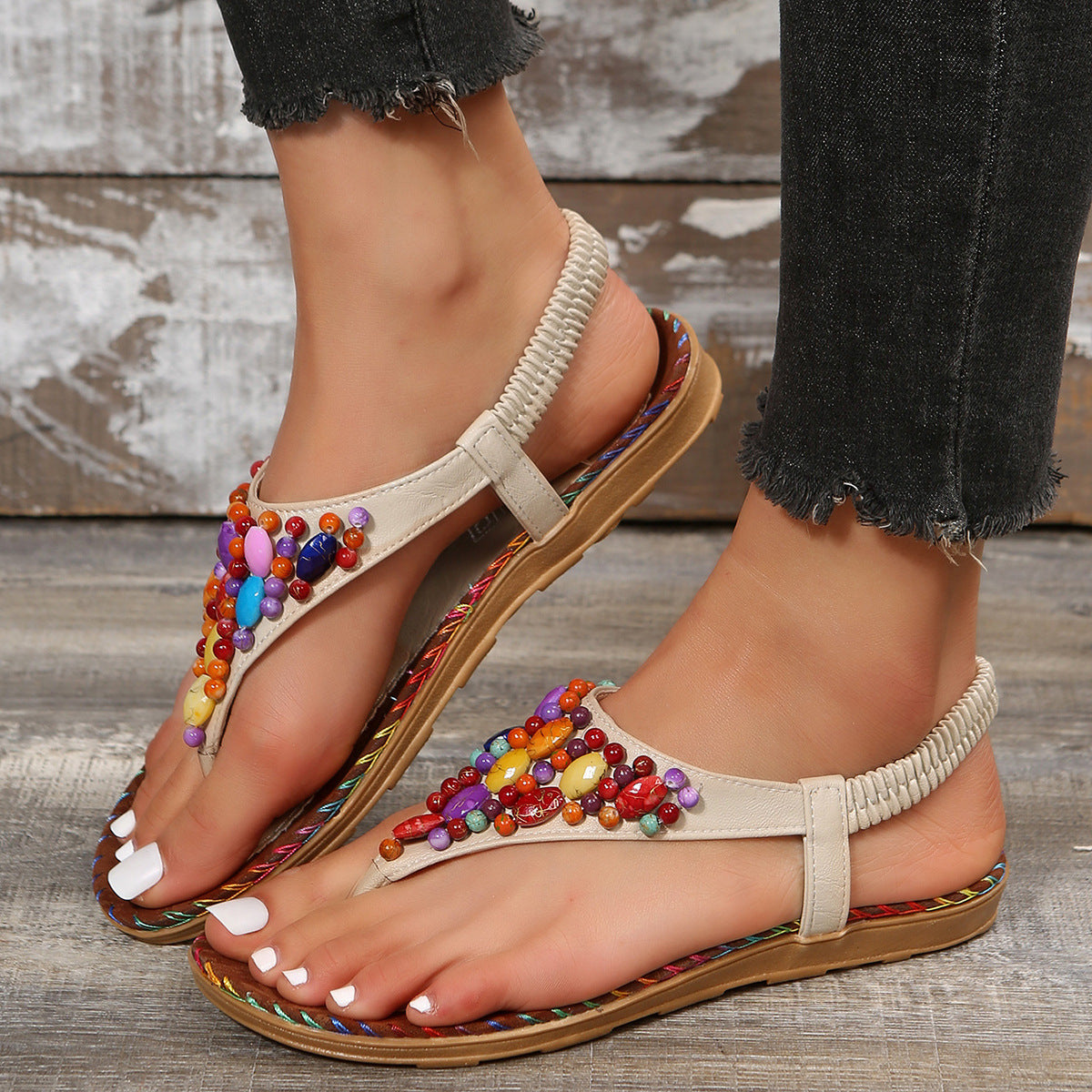 Women's Summer Shoes Pinch Flat Sandals
