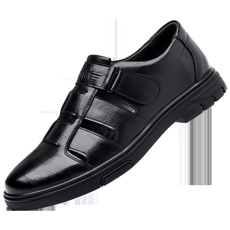 Men's Leather Hollow Breathable Sandals