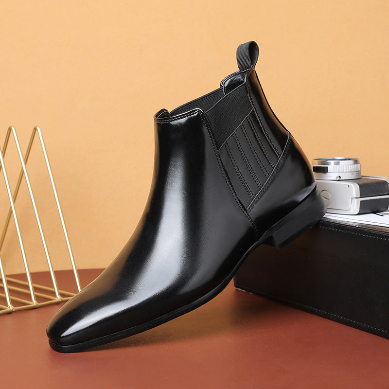 Men's Pointed British Chelsea Boots High-End Shoes
