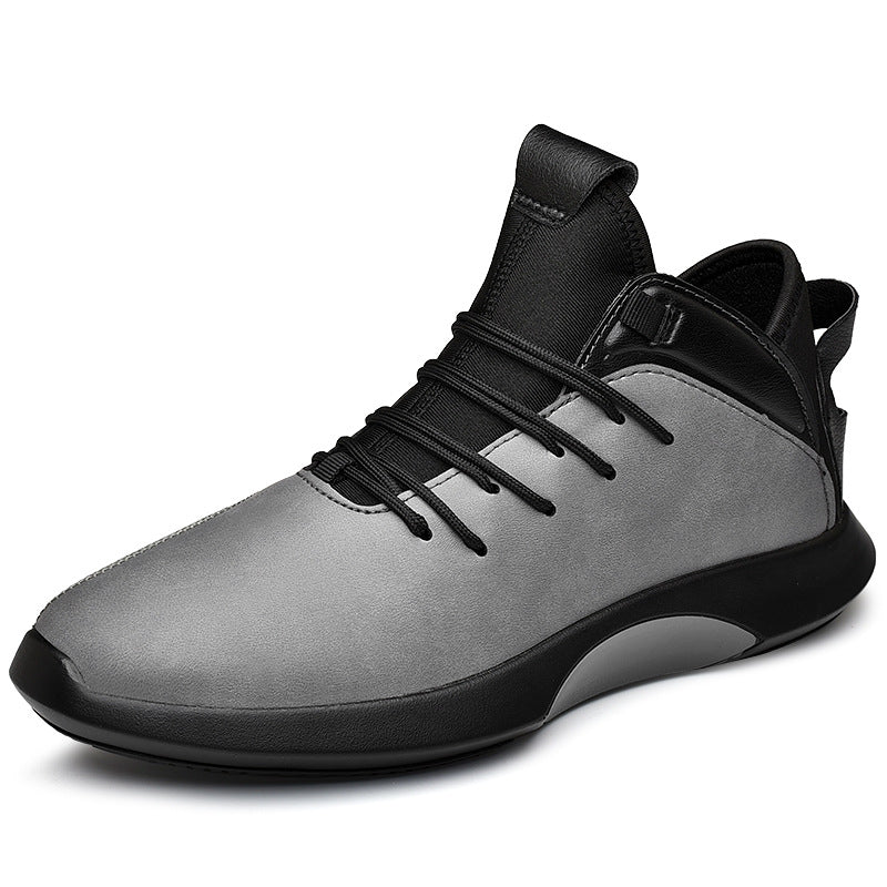 Men's Leather High-Top Casual Shoes (In Stock)