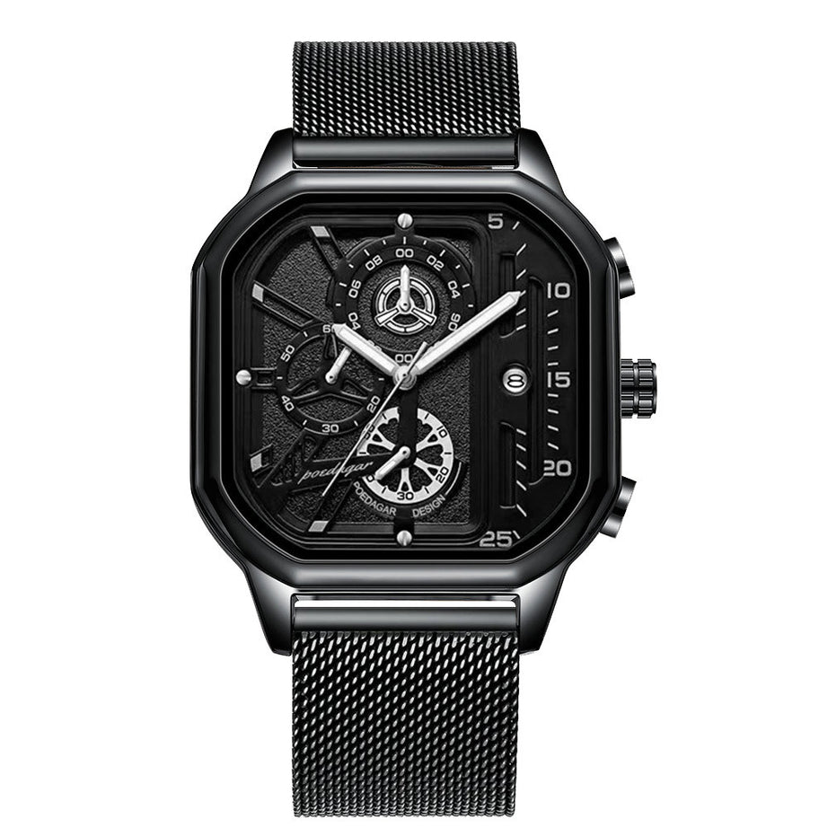 Men's Multi-functional Waterproof Quartz Watch