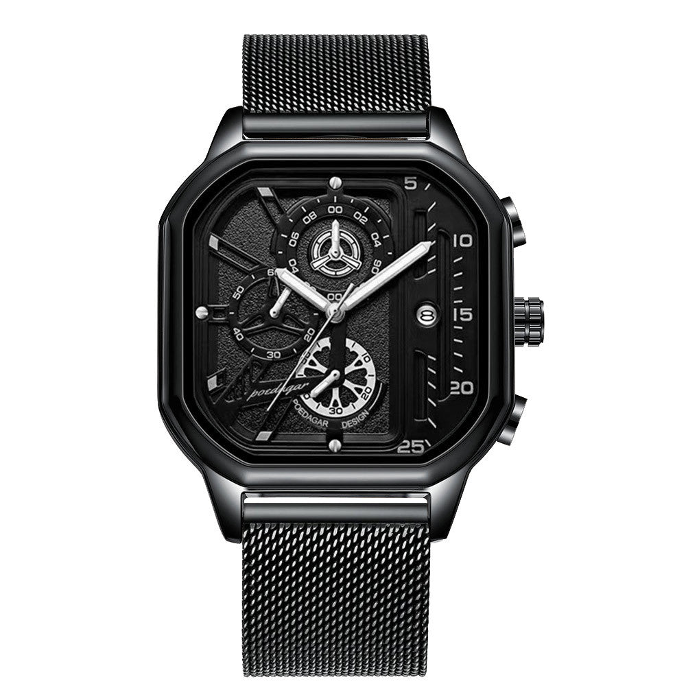 Men's Multi-functional Waterproof Quartz Watch