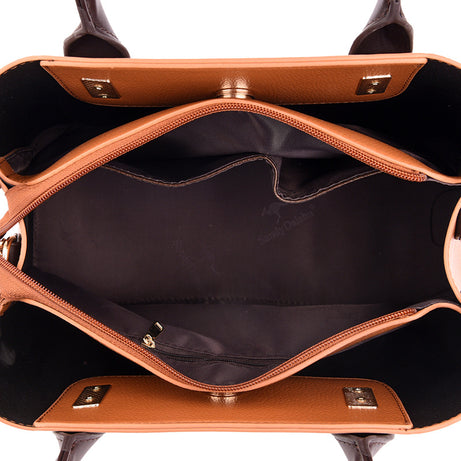 Women's Leather Double Magnetic Buckle Bag