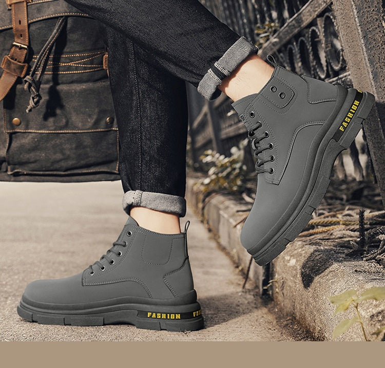 Men's High-top Lace-up Thick-soled Martin Boots