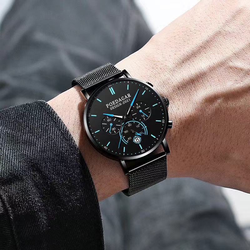 Men's Waterproof Multi-functional Quartz Watch