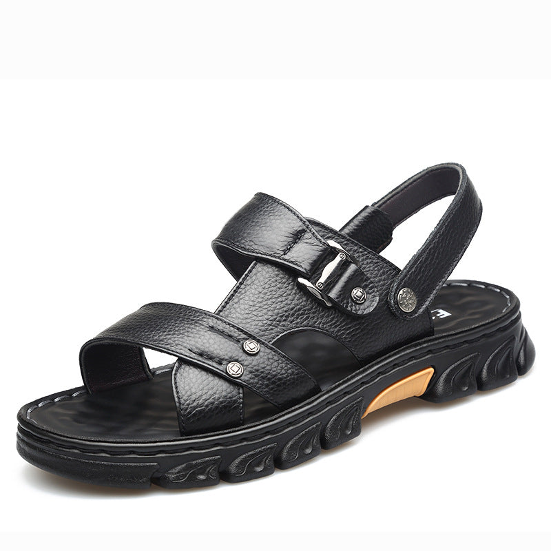 Men's Summer Cowhide Casual Sandals